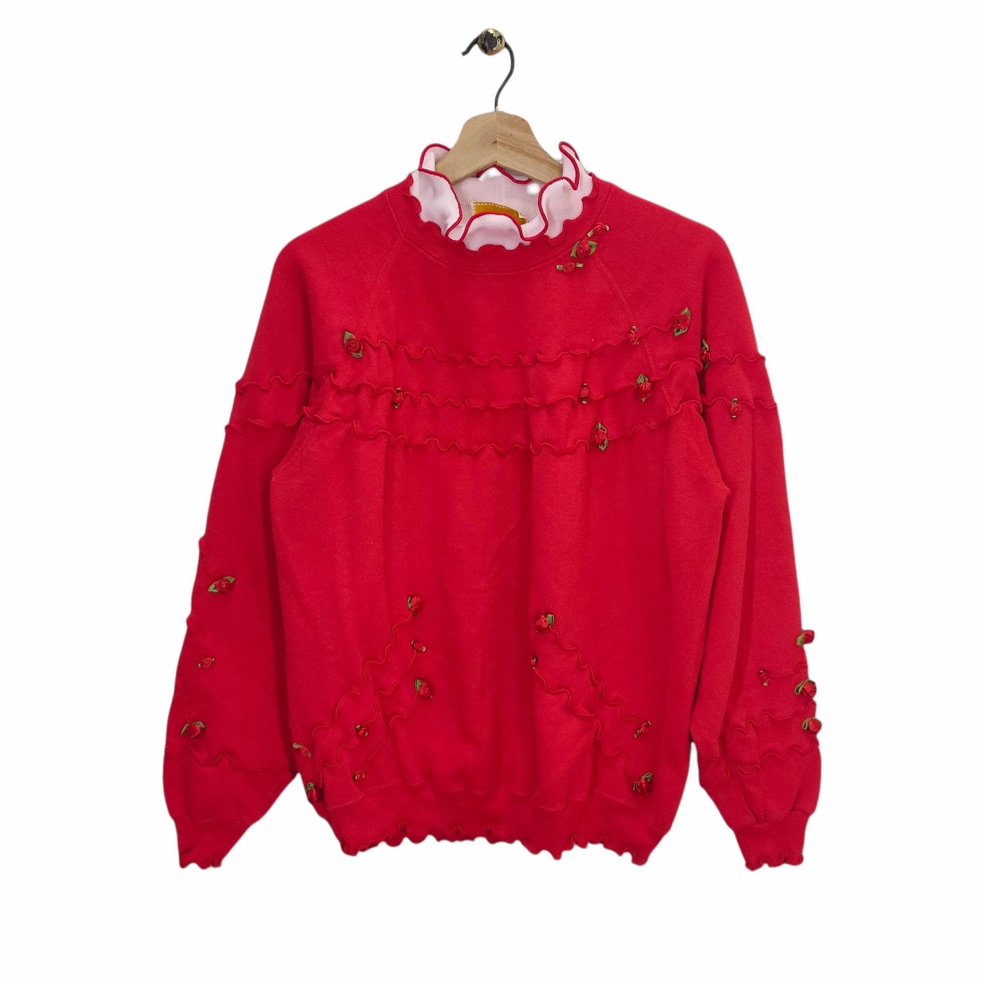 80s Hanes Christmas Raglan Sweatshirt Medium Vintage Fancy Lady Sweater Jumper Pullover Crewneck Red Size M Sweatshirt – Premium Graphic · Top Pick For Any Outfit