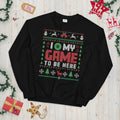 I Paused my Game to be Here Funny Ugly Christmas Gamer Sweater Graphic Tee – Bold Style · Trending Graphic Apparel