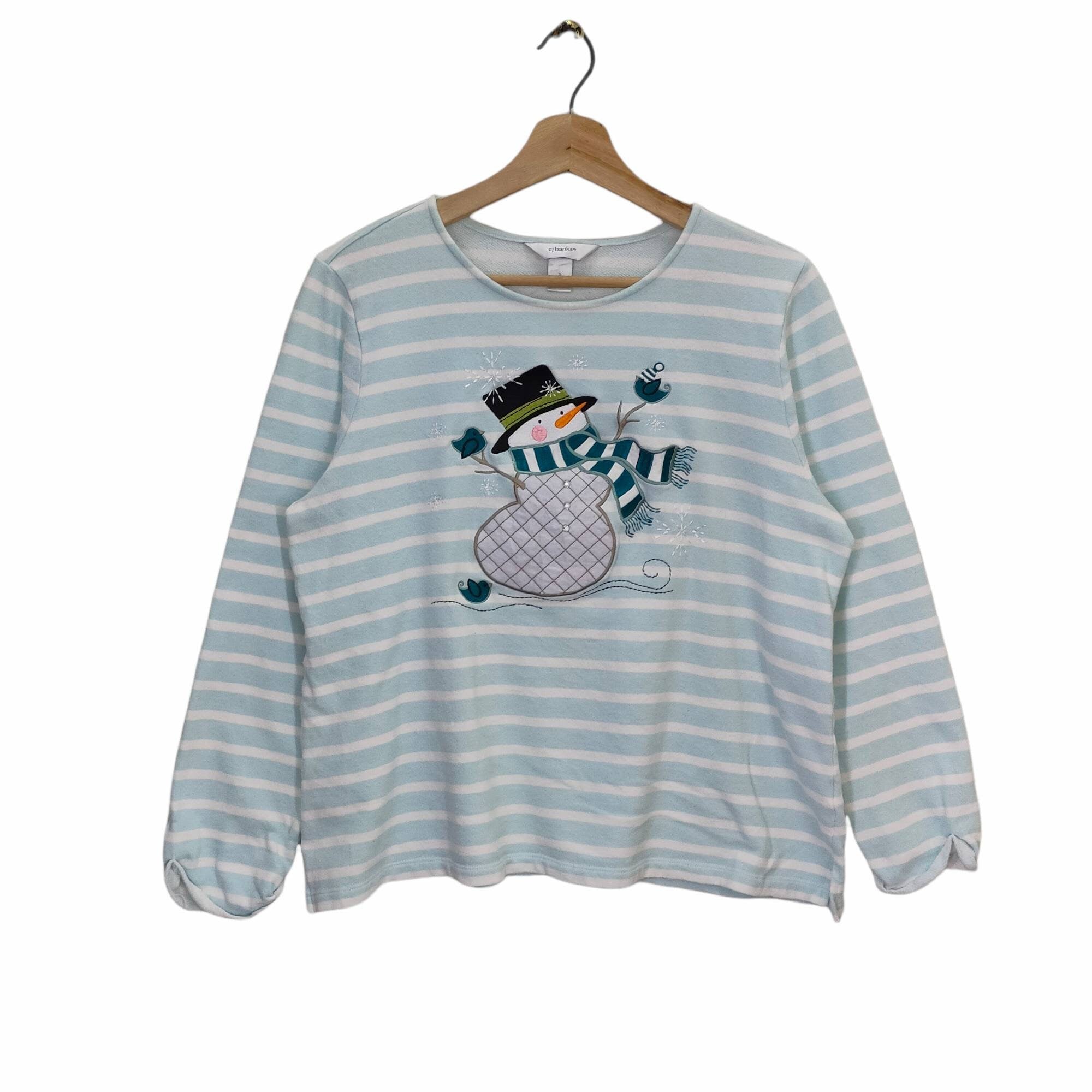 Y2K Snowman Top Tee Medium Vintage Style Winter Holiday Long Sleeve Tshirt Christmas Womens Size M Graphic Tee – Cozy Vibes · Top Pick For Any Outfit