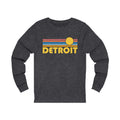 Detroit Michigan Long Sleeve Shirt Unisex Retro Sun Long Sleeve Detroit T Shirt Personalization Available Graphic Tee – Premium Graphic · Trending Graphic Apparel