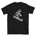 Skier with Beer Aprs Ski Unisex T Shirt Graphic Tee – Easygoing Wear · High-Quality Print