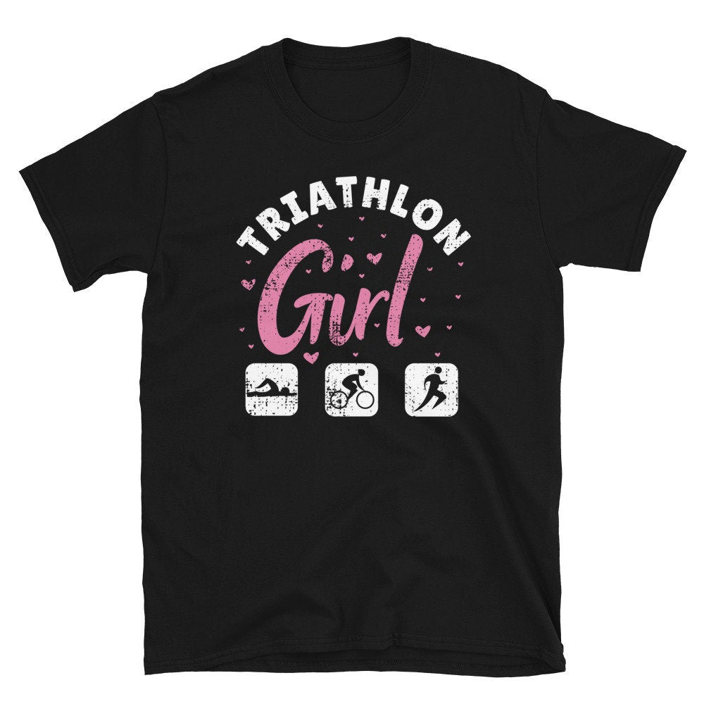 Swim Bike Run Triathlon Girl Unisex T Shirt Graphic Tee – Bold Style · Top Pick For Any Outfit