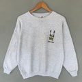 Vintage Hero Tag Warner Bros 1994 Tazmania Big Backprint Logo Sweatshirt Baggie Crewneck Pullover Streetwear Tazmania Colour Grey Size large Sweatshirt – Warm & Stylish · High-Quality Print