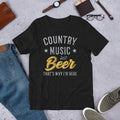 Country Music and Beer That39s Why I39m Here Country Unisex T Shirt Graphic Tee – Feel-Good Design · Must-Have Style