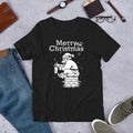 Merry Christmas Drinking Santa on Chimney Unisex T Shirt Graphic Tee – Cozy Vibes · Top Pick For Any Outfit