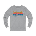 Colorado Long Sleeve Shirt Unisex Retro Mountain Sun Long Sleeve Colorado T Shirt Personalization Available Graphic Tee – Everyday Comfort · Trending Graphic Apparel
