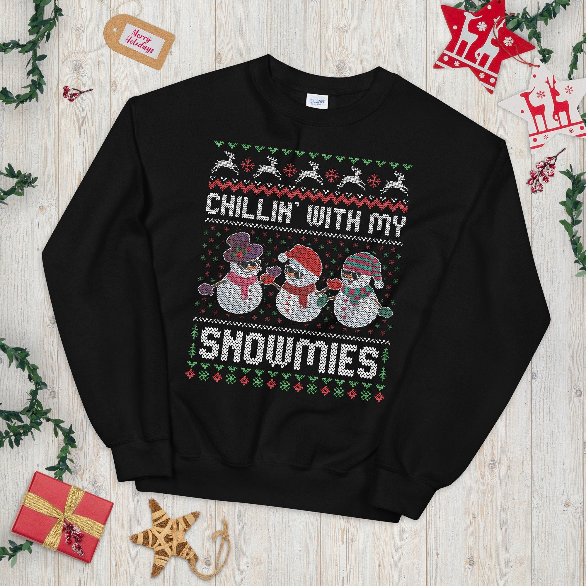 Snowman Hilarious Ugly Festive Design Sweatshirt Sweatshirt – Cozy Vibes · Great Gift For Fans