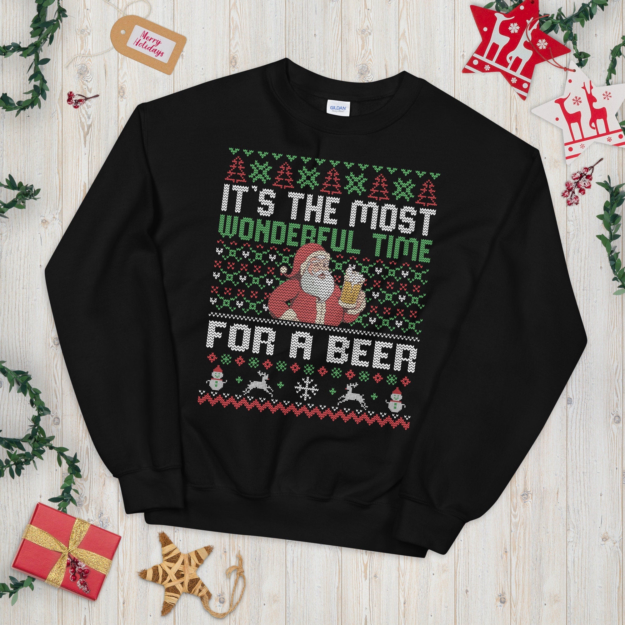 Most Wonderful Time Beer Ugly Festive Graphic Sweatshirt Sweatshirt – Aesthetic Look · Must-Have Style