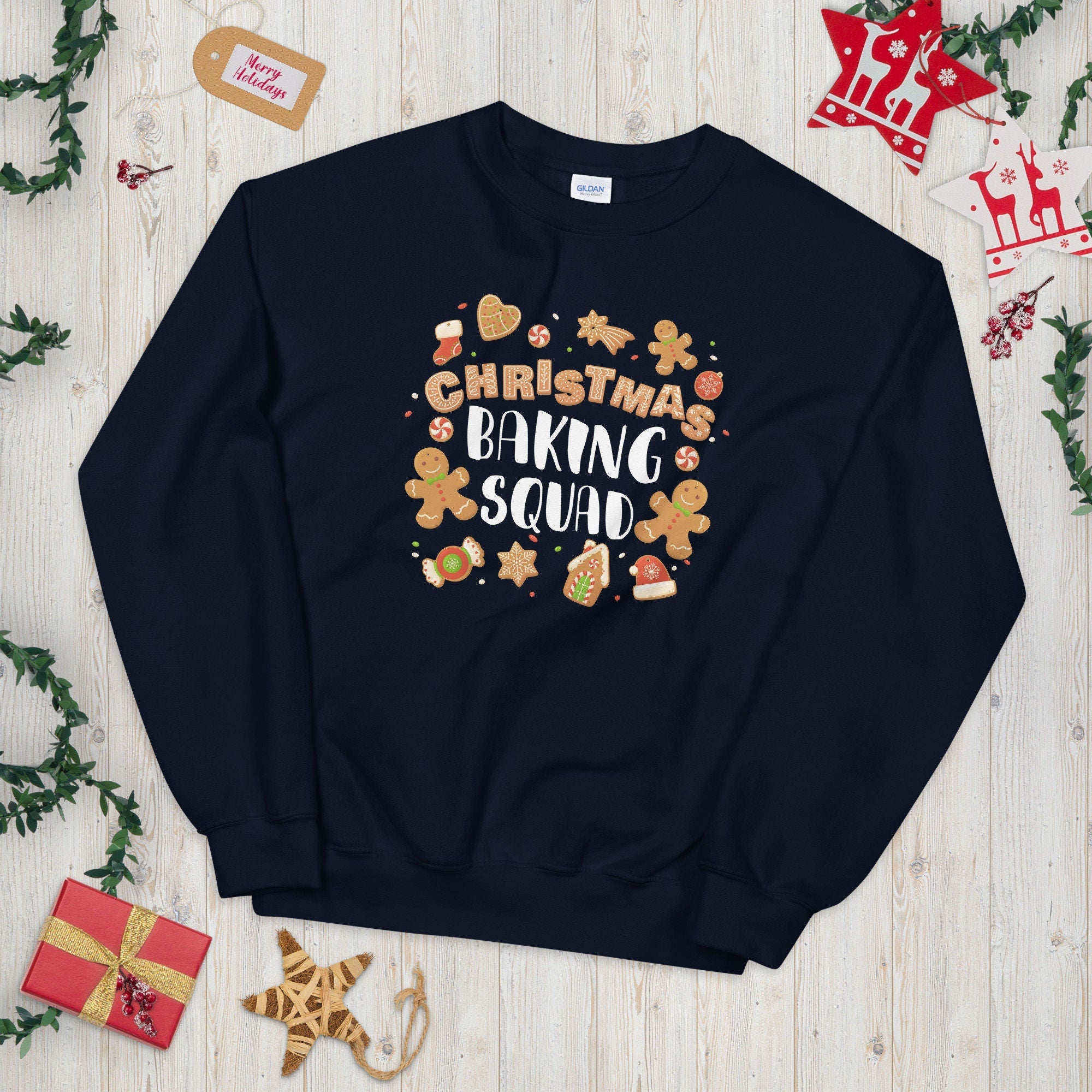 Christmas Baking Squad Ginger Bread Unisex Sweatshirt Sweatshirt – Premium Graphic · High-Quality Print