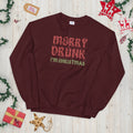 Drunk on Christmas Quote Yuletide Unisex Sweatshirt Sweatshirt – Fan Favorite · Top Pick For Any Outfit