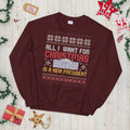 New President for Christmas Ugly Holiday Unisex Sweatshirt Sweatshirt – Cozy Vibes · Great Gift For Fans