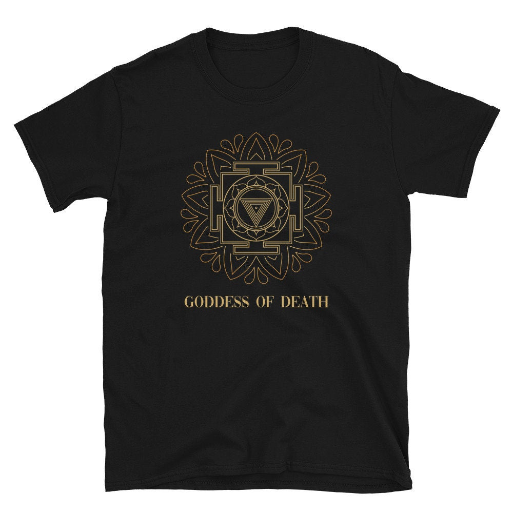 Hindu Goddess Kali Yantra Goddess of Death Unisex T Shirt Graphic Tee – Warm & Stylish · Top Pick For Any Outfit