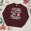It39s a Xmas Movie Hot Choco Kind of Day Unisex Sweatshirt Sweatshirt – Bold Style · Top Pick For Any Outfit