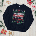 Merry Christmas Filthy Animal Ugly Christmas Sweater Graphic Tee – Warm & Stylish · High-Quality Print