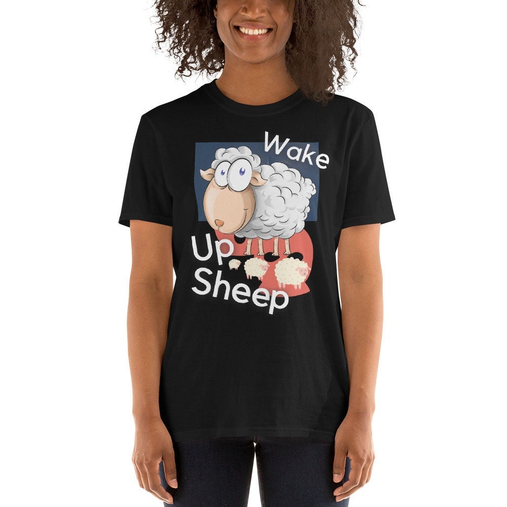 Wake Up Sheep Sheeple Short Sleeve Unisex T Shirt Graphic Tee – Feel-Good Design · Must-Have Style