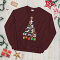 Farmer Festive Cute Cows Dog Xmas Tree Design Sweatshirt Sweatshirt – Soft Feel · Perfect For Daily Wear