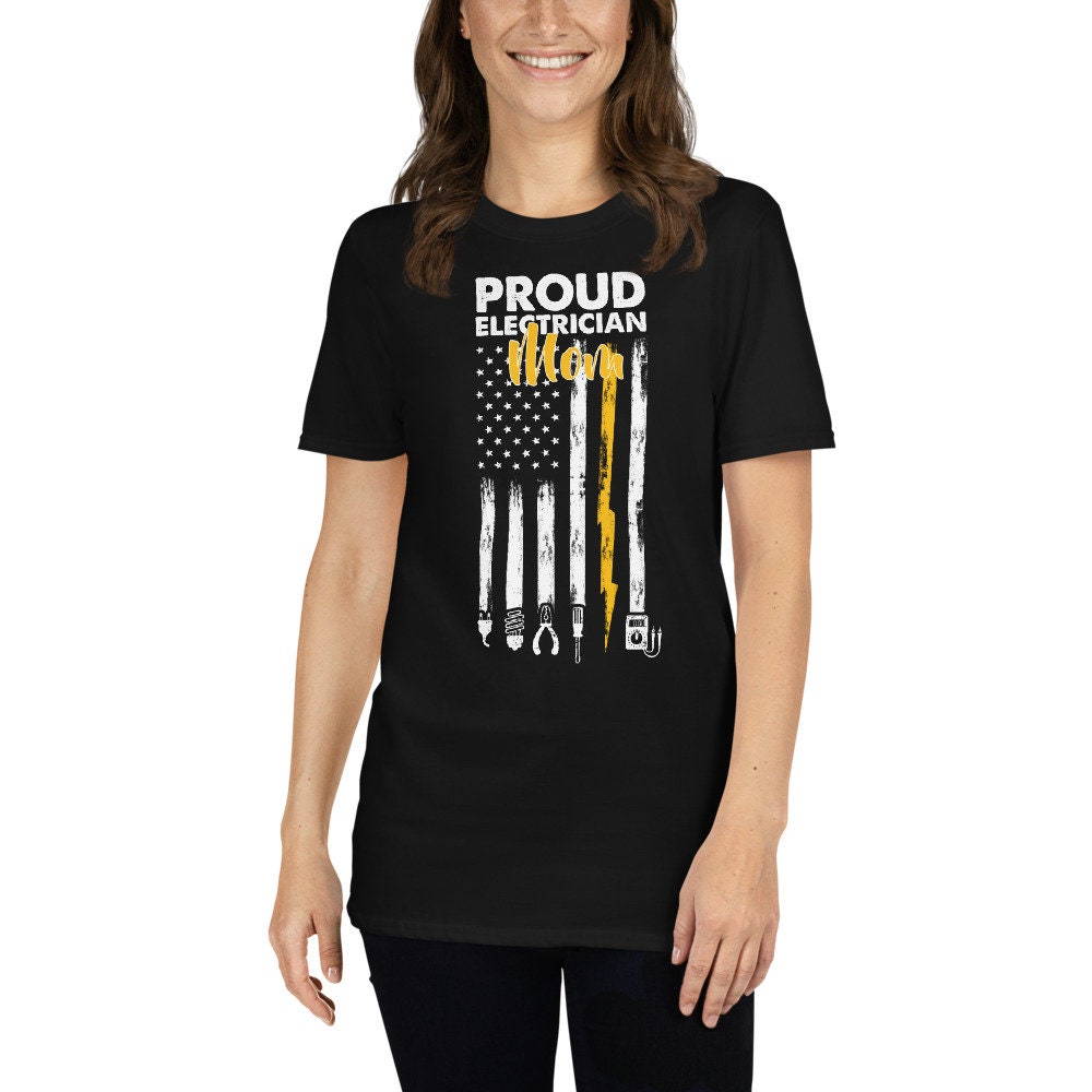 Proud Electrician Mom T Shirt Graphic Tee – Cozy Vibes · Must-Have Style