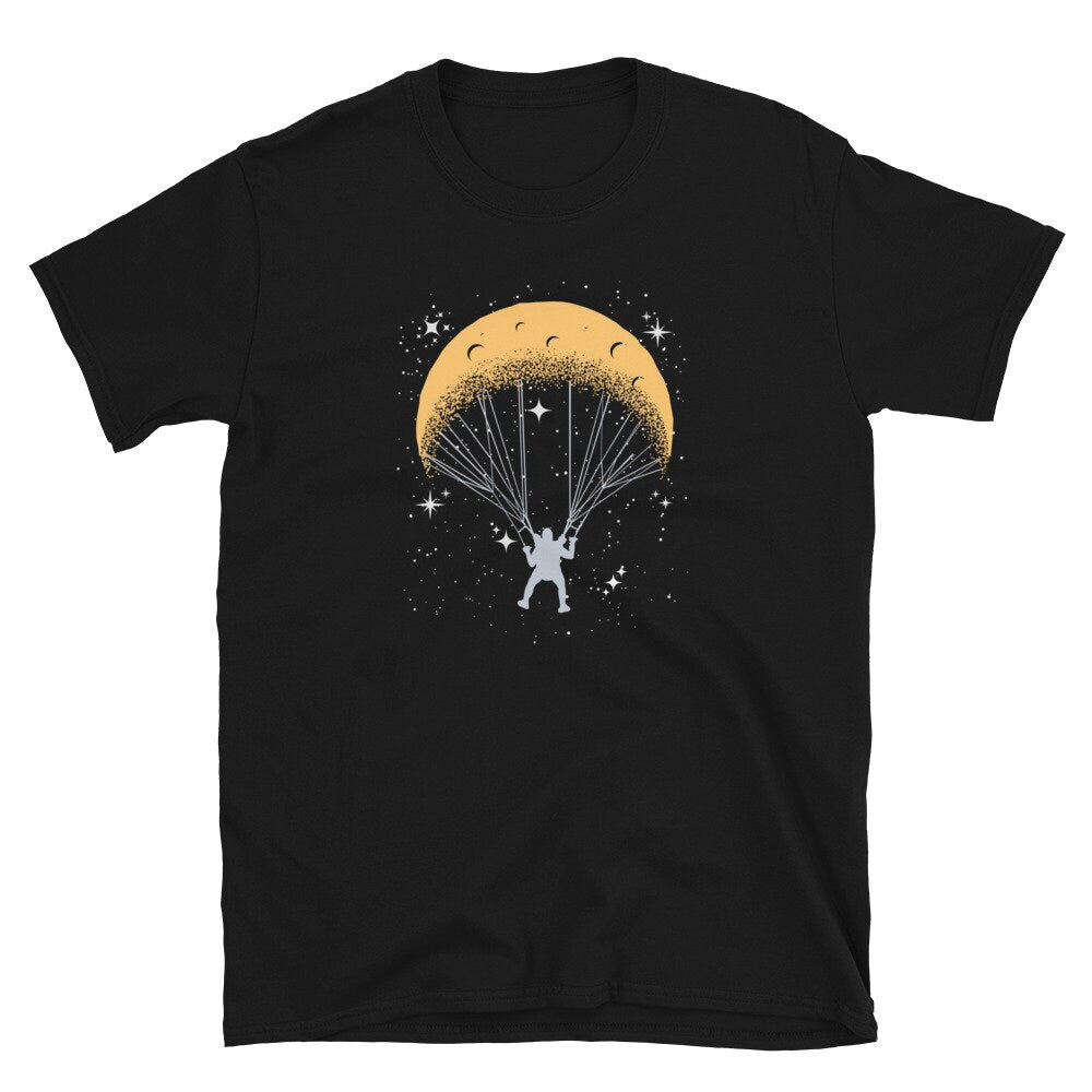 Moon and Space Paraglider Unisex T Shirt Graphic Tee – Premium Graphic · Perfect For Daily Wear