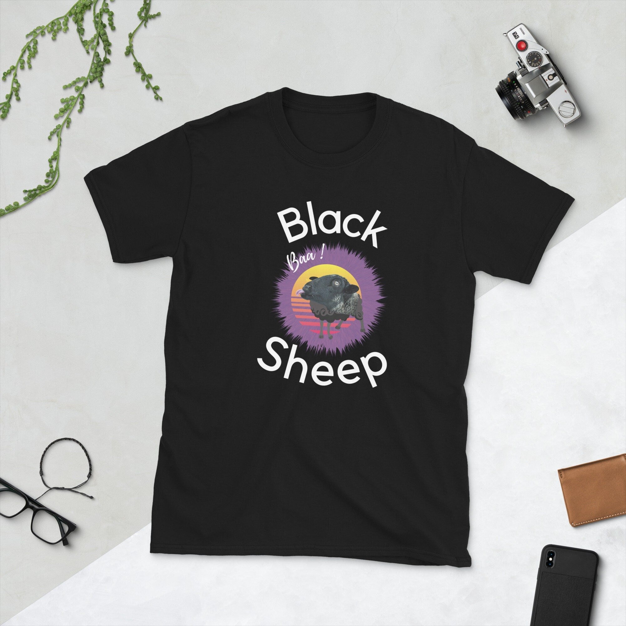 Black Sheep Short Sleeve Unisex T Shirt Graphic Tee – Warm & Stylish · High-Quality Print