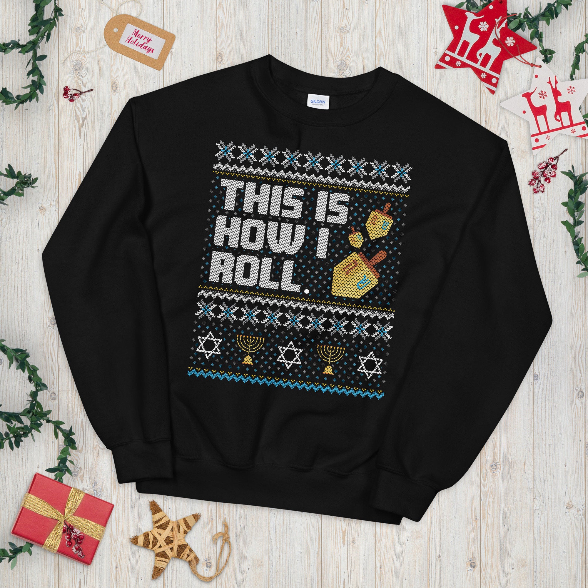 Dreidel This is How I Roll Holiday Festive Unisex Sweatshirt Sweatshirt – Easygoing Wear · Must-Have Style