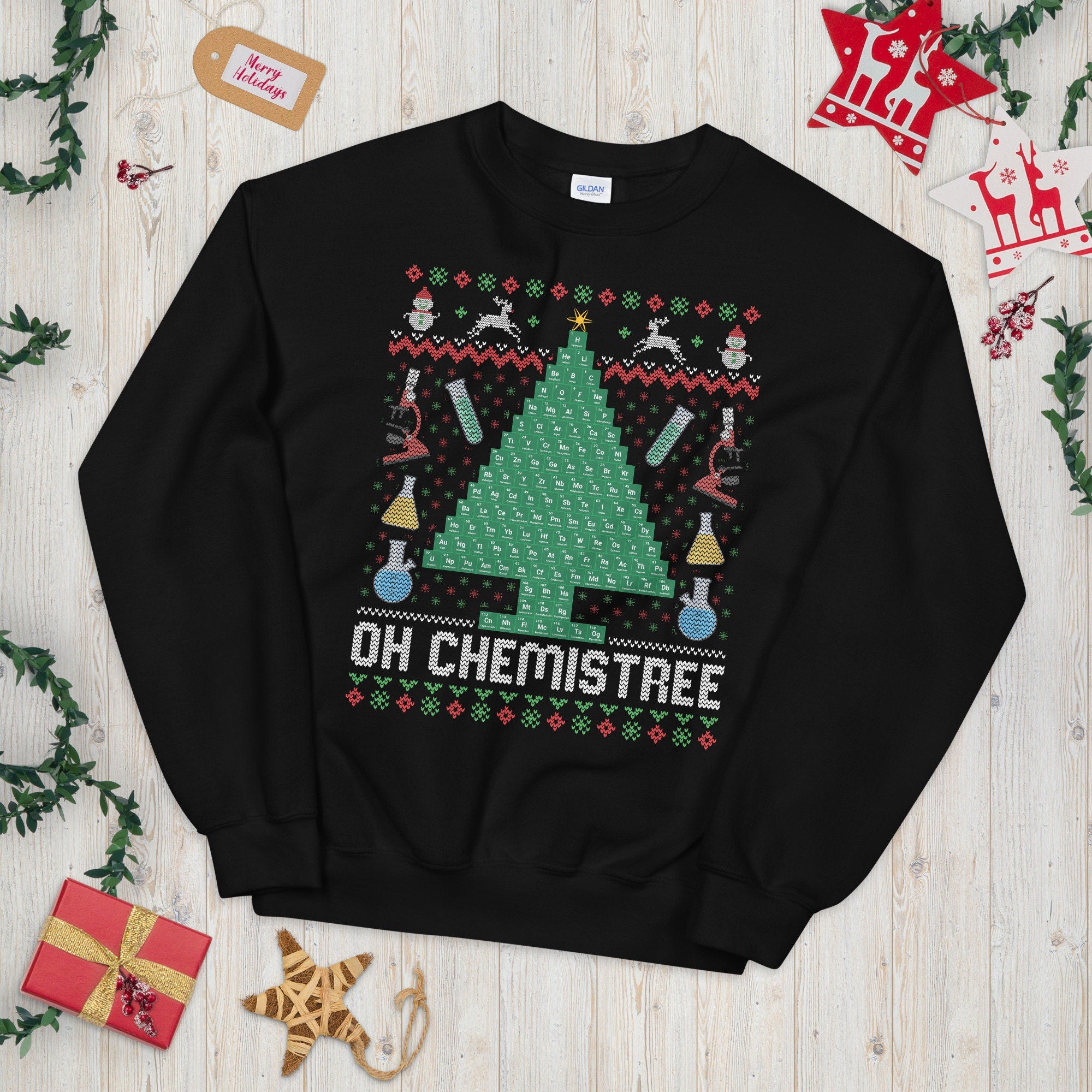 Fun Chemistree Ugly Festive Design Sweatshirt Sweatshirt – Feel-Good Design · Must-Have Style