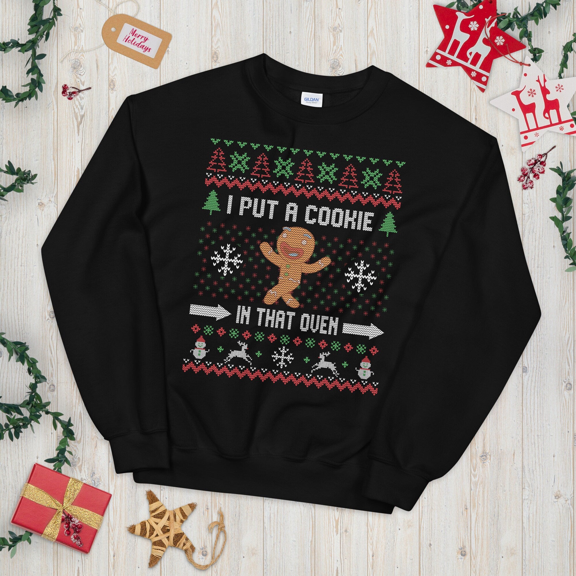 I Put a Cookie Ugly Festive Graphic Unisex Sweatshirt Sweatshirt – Easygoing Wear · Perfect For Daily Wear