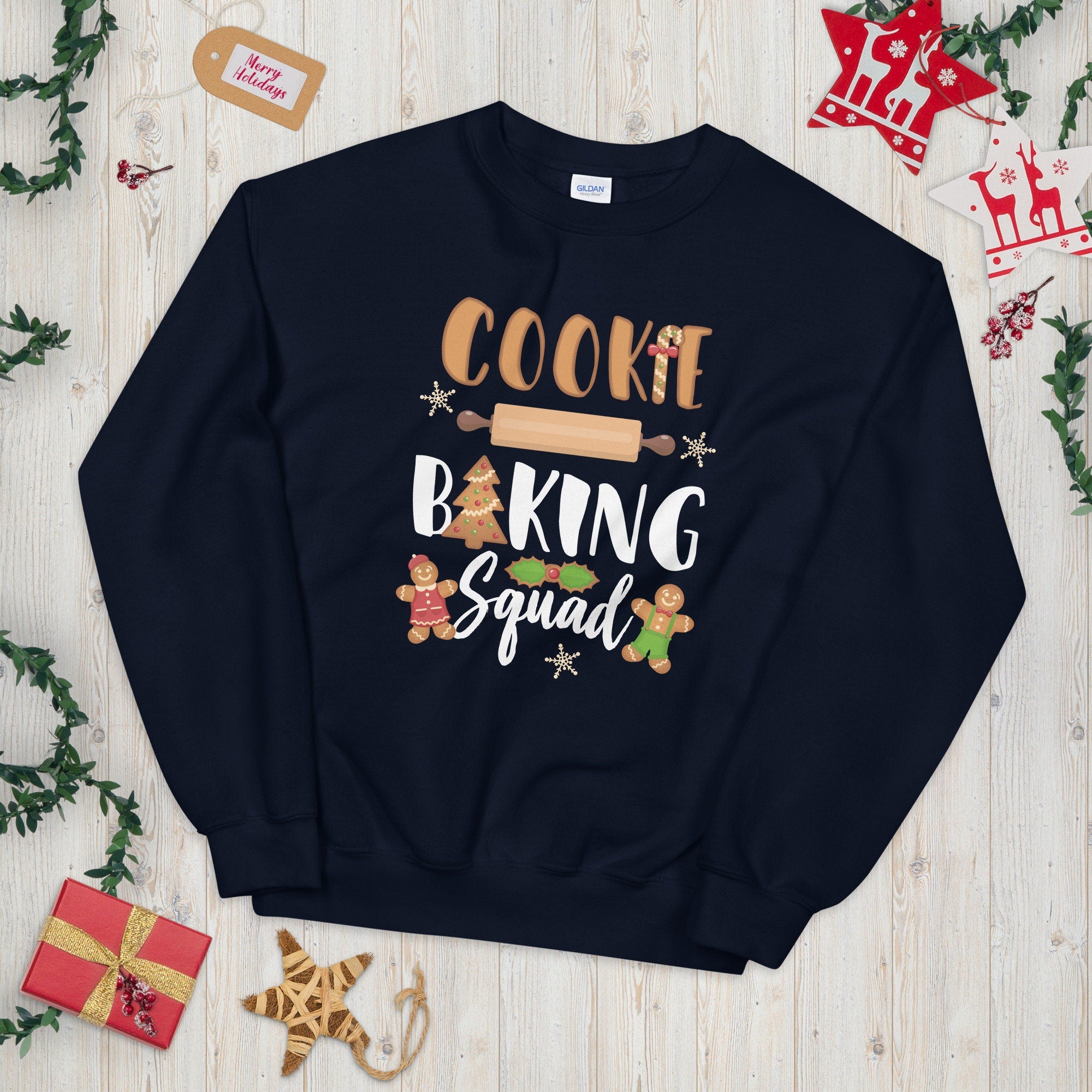 Cookie Baking Squad Christmas Unisex Sweatshirt Sweatshirt – Easygoing Wear · High-Quality Print
