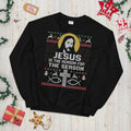 Jesus Is The Reason for the Season Ugly Xmas Unisex Sweatshirt Sweatshirt – Feel-Good Design · Perfect For Daily Wear