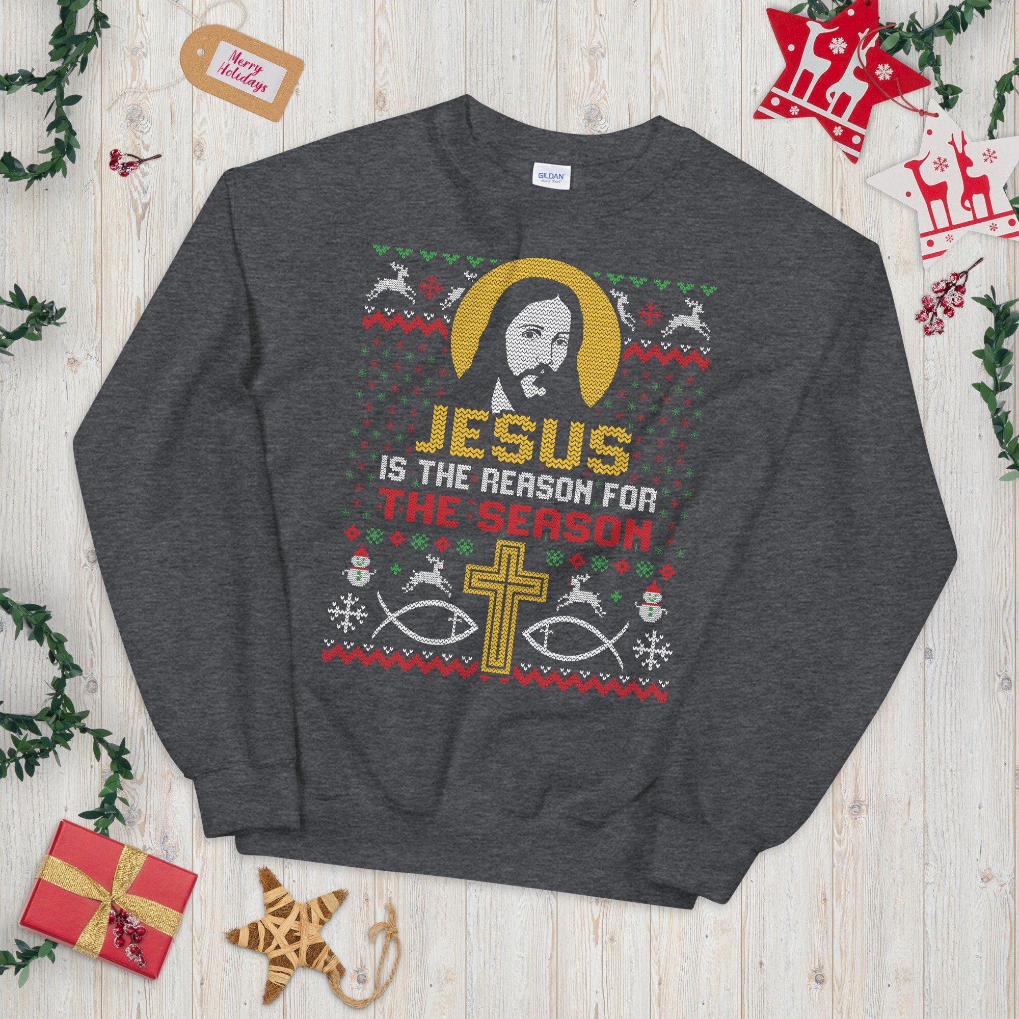 The Reason for Christmas Ugly Holiday Unisex Sweatshirt Sweatshirt – Feel-Good Design · Must-Have Style