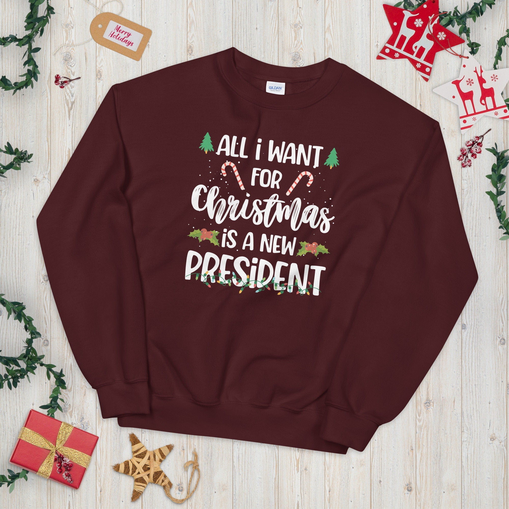 What I Want for Christmas Unisex Sweatshirt Sweatshirt – Feel-Good Design · Trending Graphic Apparel