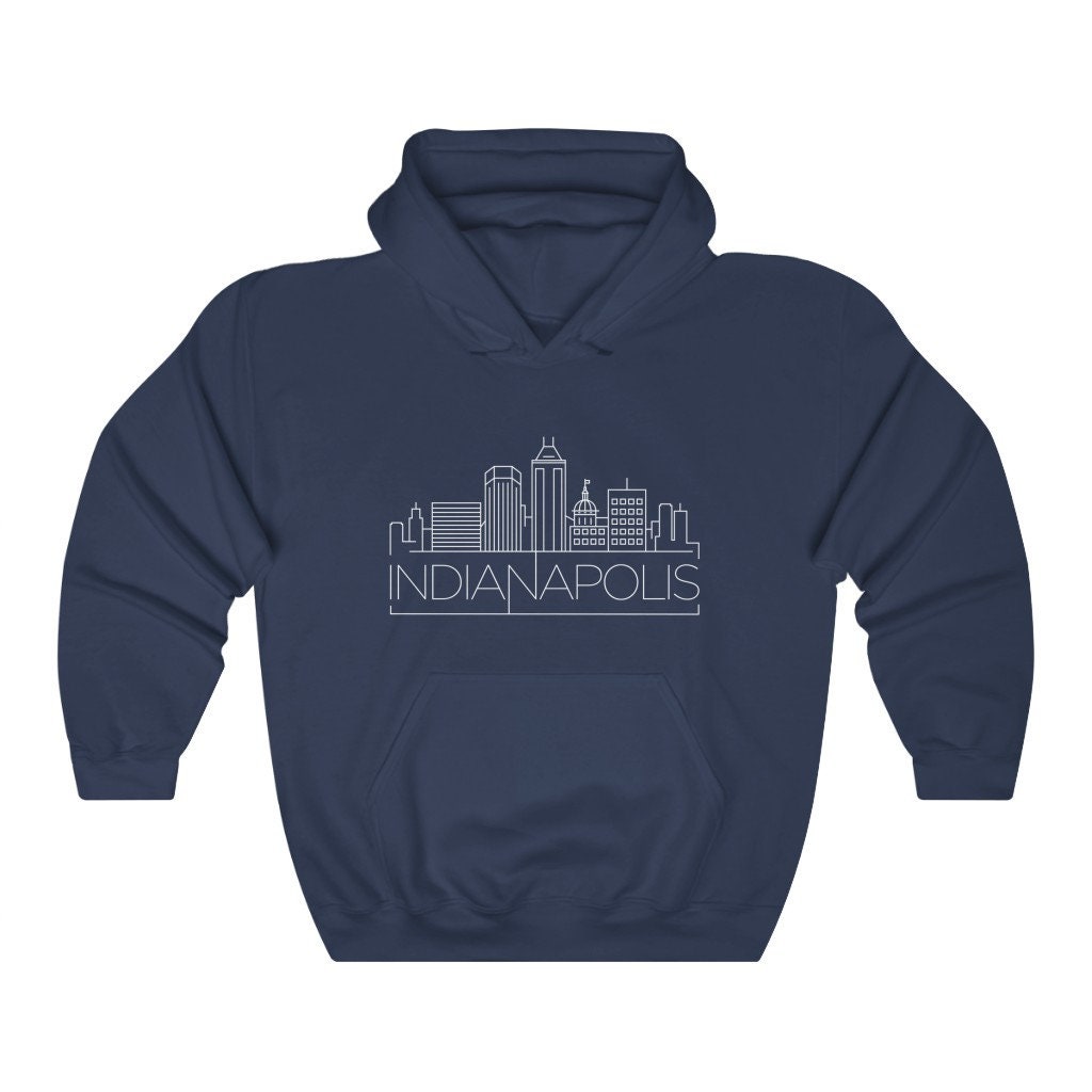 Indianapolis Hoodie Adult Unisex Skyline Indianapolis Indiana Hoodie Sweatshirt Personalization Available Hoodie – Cozy Vibes · Top Pick For Any Outfit