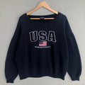 Vintage Y2K DC Tag USA Washington DC Spellout Big Logo Embroidered Sweatshirt Baggie Crewneck Washington Colour Blue Navy Size 2Xlarge Sweatshirt – Cozy Vibes · Must-Have Style