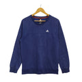 Y2K Adidas Raglan Sweatshirt Medium Vintage Adidas Embroidery Logo Sweater Jumper Pullover Crewneck Navy Blue Size M Sweatshirt – Easygoing Wear · High-Quality Print