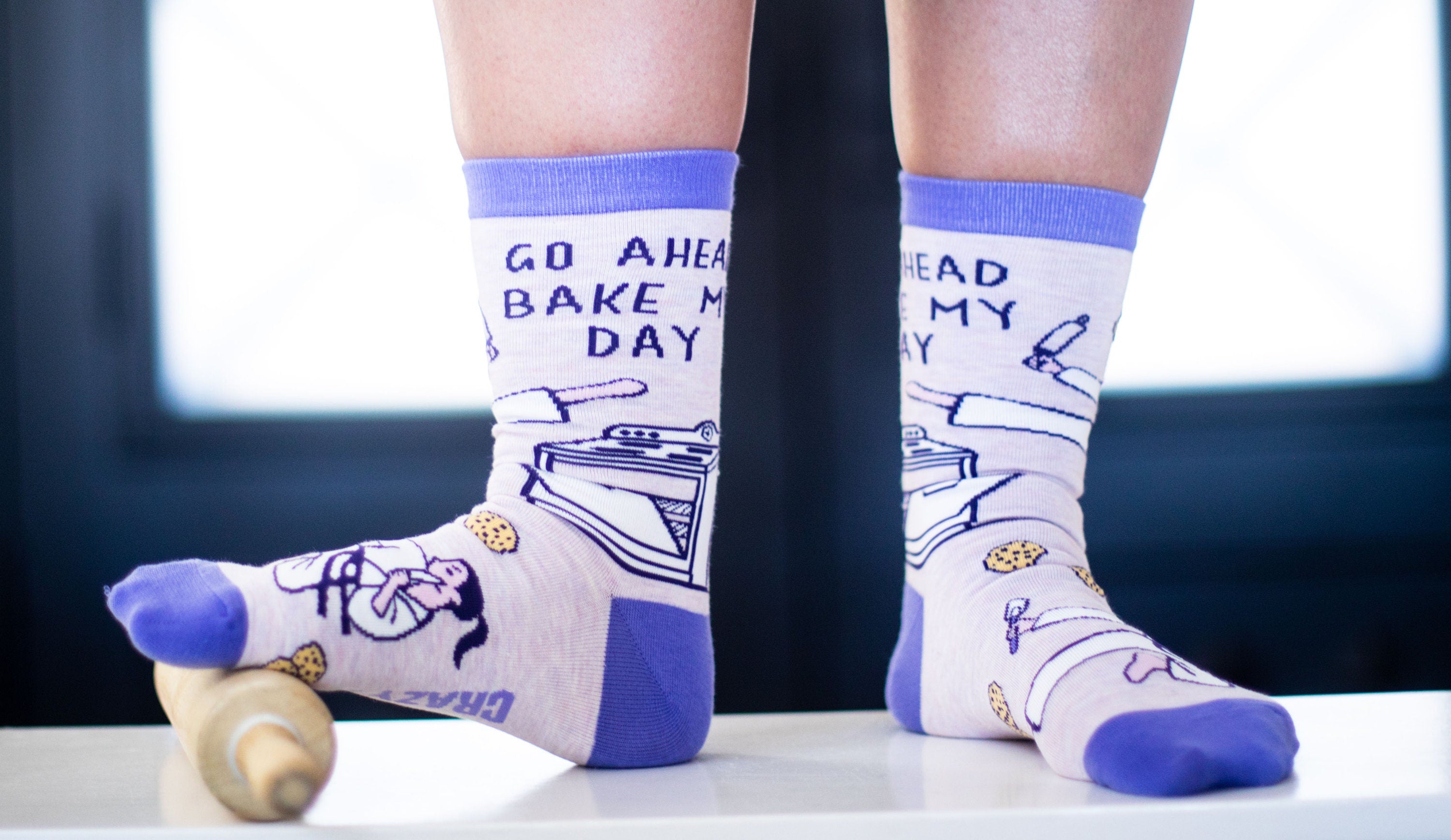 Go Ahead Bake My Day Socks Womens Cooking Socks Cute Womens Socks Karate Socks Novelty Socks Baking Socks Funny Socks Women Graphic Tee – Premium Graphic · High-Quality Print