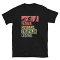Father Husband Triathlon Legend T Shirt Graphic Tee – Warm & Stylish · Great Gift For Fans