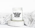 Lawyer Law School Student Graduation Gifts Funny Candle Housewarming Soy Wax Scented Decor Graphic Tee – Warm & Stylish · Great Gift For Fans