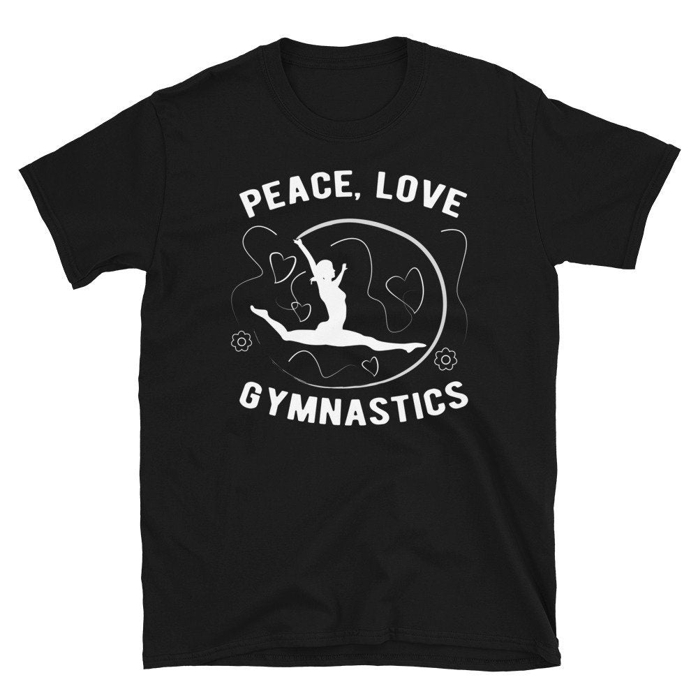Peace Love and Gymnastics Gymnasts Unisex T Shirt Graphic Tee – Fan Favorite · Trending Graphic Apparel