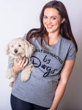 Easily Distracted By Dogs Womens Dog Shirt Cute Dog Paw Shirt Dog Owners Gifts Funny Dog Shirt Dog Shirt for Women Cute Puppy Shirt Graphic Tee – Warm & Stylish · Perfect For Daily Wear