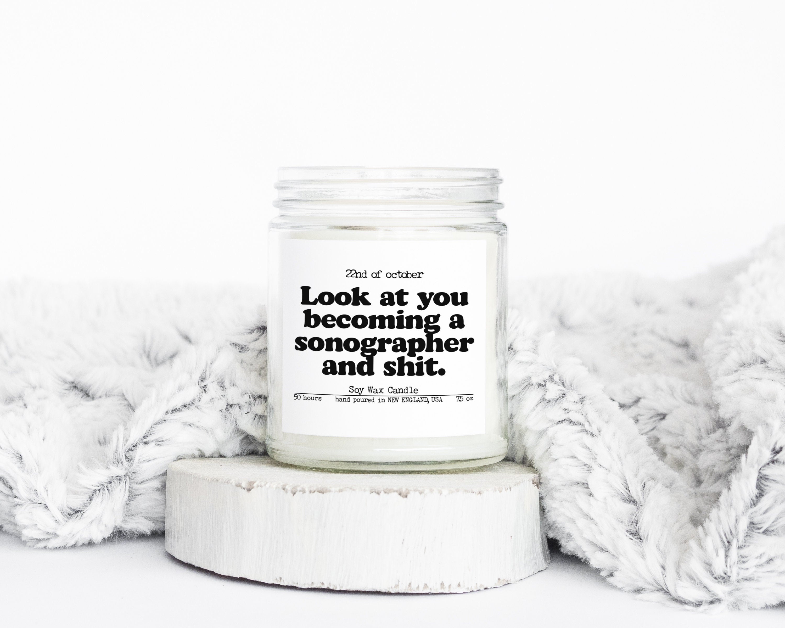 Sonography Sonographer Graduation Gifts Funny Candle Housewarming Soy Wax Scented Decor Graphic Tee – Cozy Vibes · Trending Graphic Apparel