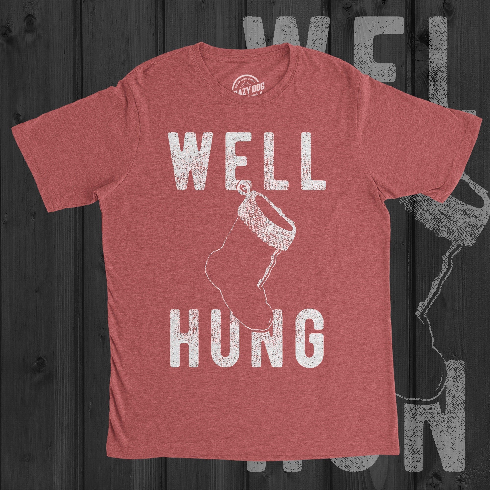 Rude Christmas Shirt Well Hung Christmas Stocking Shirt Funny T Shirt Xmas Offensive Xmas Gifts Funny Sarcastic Christmas Tshirts Graphic Tee – Soft Feel · Must-Have Style