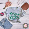 Let The SHENANIGANS Begin St Patrick Day Shirt Luck Of The Irish Green Clover Shirt Woman Ireland Tee Woman Funny Shirts Women V 2 Graphic Tee – Feel-Good Design · High-Quality Print