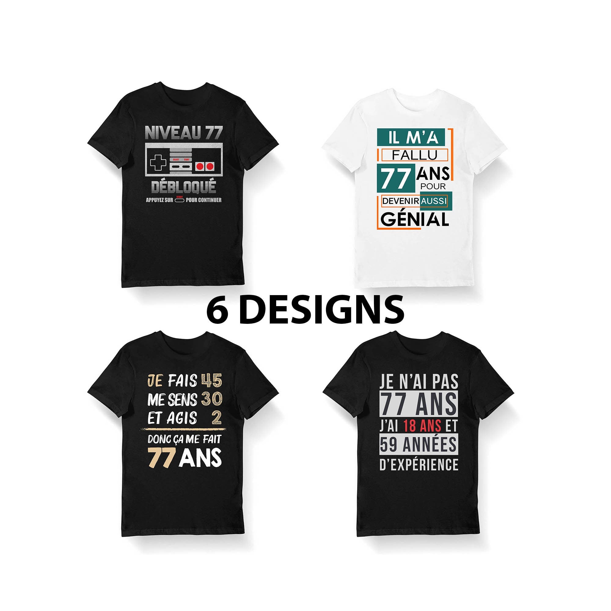 Cadeau anniversaire 77 ans T shirt Bio Homme et Femme Sweat et Mug l Designs ge Humour Graphic Tee – Bold Style · High-Quality Print
