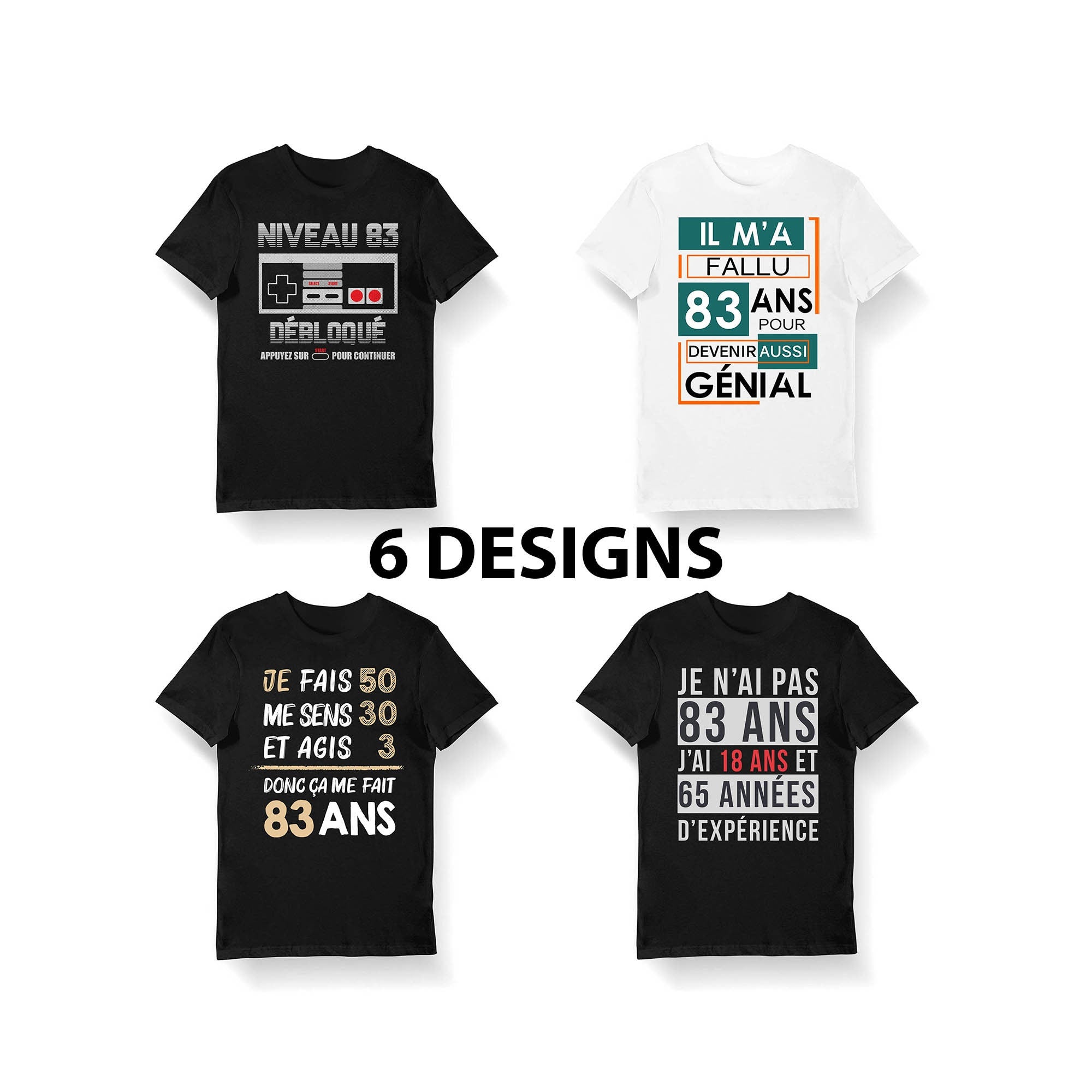 Cadeau anniversaire 83 ans T shirt Bio Homme et Femme Sweat et Mug l Designs ge Humour Graphic Tee – Everyday Comfort · High-Quality Print