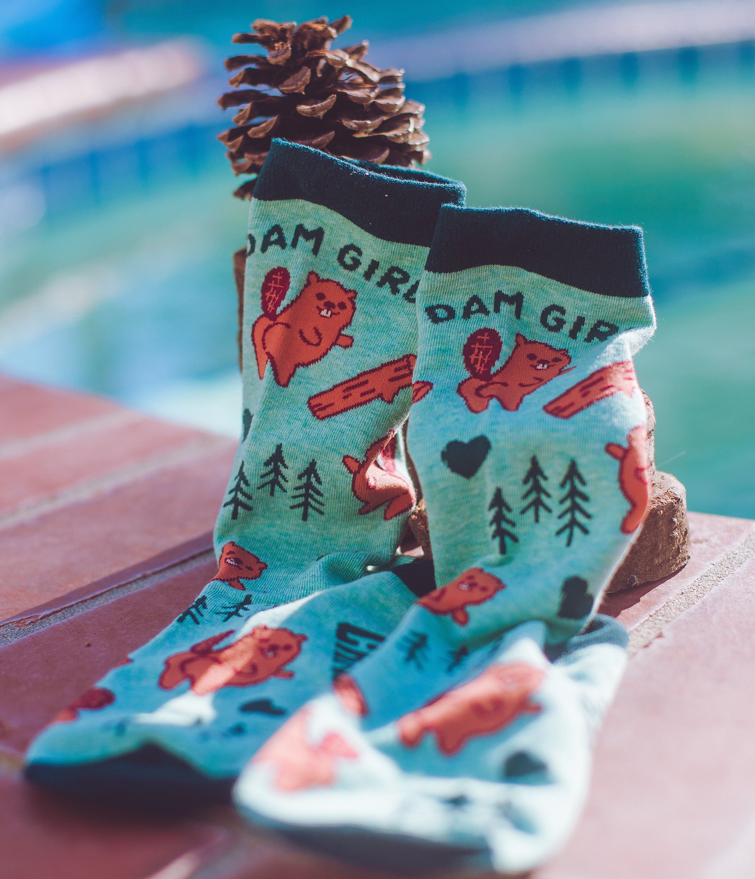 Dam Girl Socks Womens Forest Socks Cute Womens Socks Compression Socks Inappropriate Socks Funny Socks Women Beaver Socks Graphic Tee – Feel-Good Design · High-Quality Print