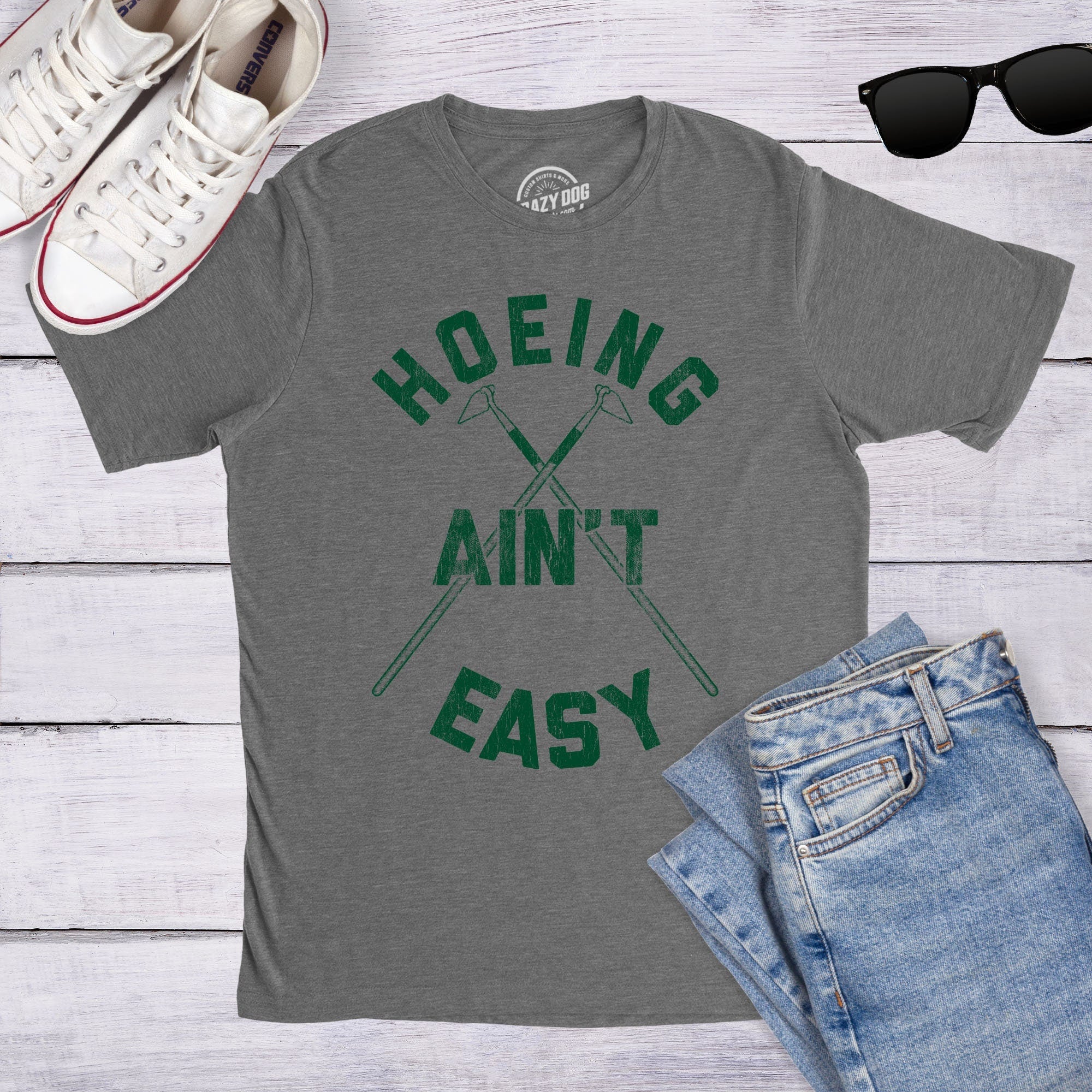 Hoeing Ain39t Easy Sarcastic Gardeners Gifts I Love Gardening T Shirt Funny Dad Botany Quote Shirt Garden Plant TShirts Graphic Tee – Everyday Comfort · Great Gift For Fans