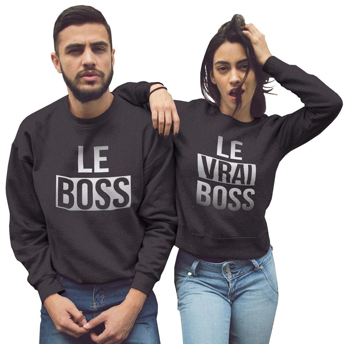 Le Boss le Vrai Boss Cadeau Couple Sweat avec ou sans Capuche Unisexe Graphic Tee – Everyday Comfort · Must-Have Style