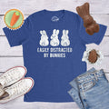 Easily Distracted By Bunnies BUNNY BUTT Funny Bunny Easter Mens Tee Shirt Rabbit Shirts Easter Shirt Cute Bunnies Graphic Tee – Soft Feel · Perfect For Daily Wear