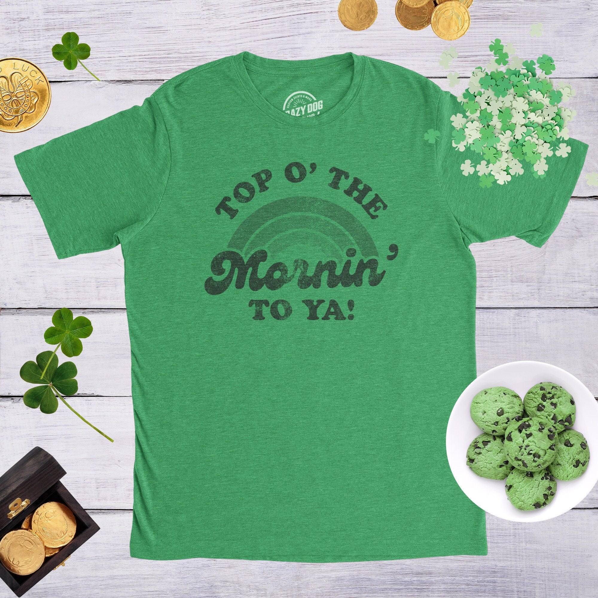 Top O39 The Mornin39 To Ya Shirt Saint Patricks Day Shirt Rainbow Shirt Shamrock Shirt Mens Clover Shirt Funny Shirts Mens Graphic Tee – Feel-Good Design · Perfect For Daily Wear