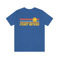 Fort Myers Florida Shirt Retro Sunset Unisex Fort Myers TShirt Personalization Available Graphic Tee – Soft Feel · Top Pick For Any Outfit