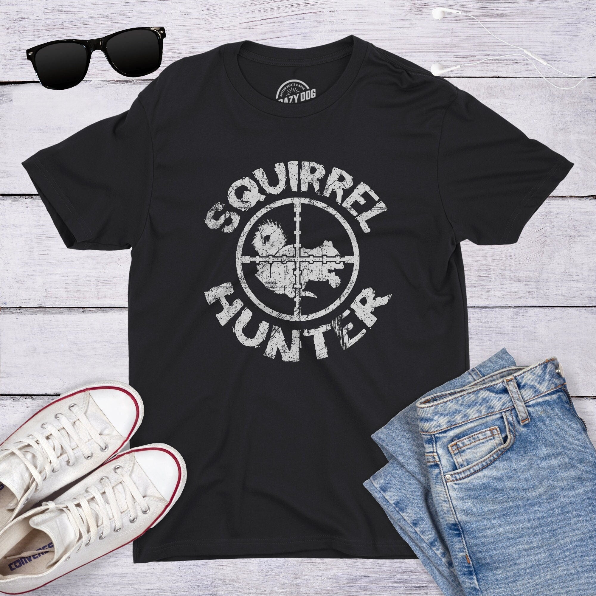 Crosshair Hunting Shirt Men Squirrel Hunter Shirt Mens Hunting Shirt Hunter Shirt Camping Hunting Gift Squirrel Shirt Gun Owner Shirt Graphic Tee – Cozy Vibes · Trending Graphic Apparel